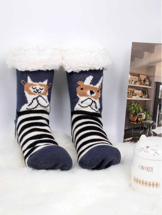 Indoor  Anti-Slippery  Slipper Socks W/ Llama Design